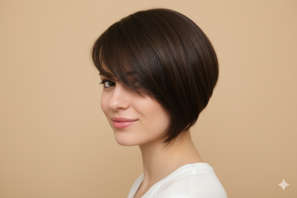 Asymmetrical Bob with Bangs