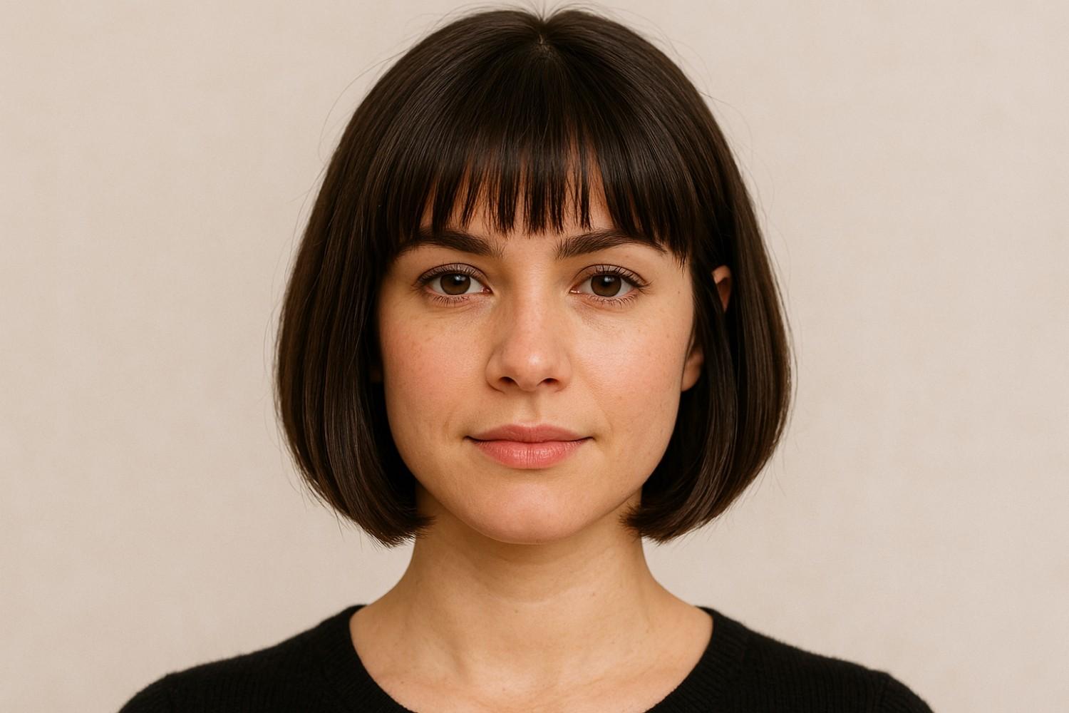 Bob with bangs front view