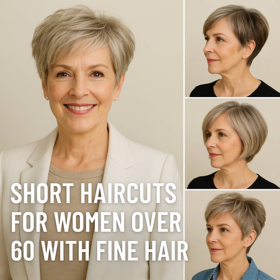 short haircuts for women over 60 with fine hair