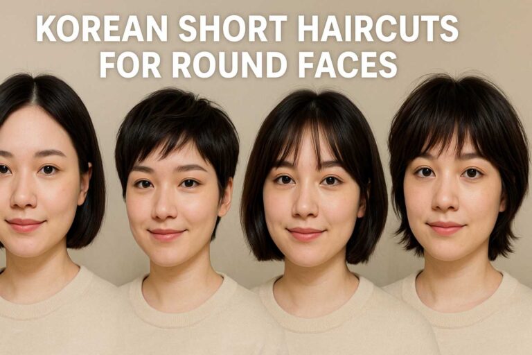 Korean Short Haircuts for Round Faces