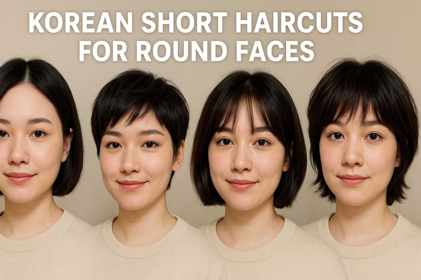 Korean Short Haircuts for Round Faces