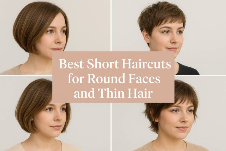 short haircuts for round faces and thin hair