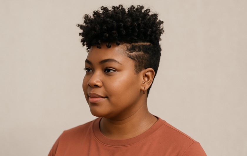 Curly Fro with Upward Growth