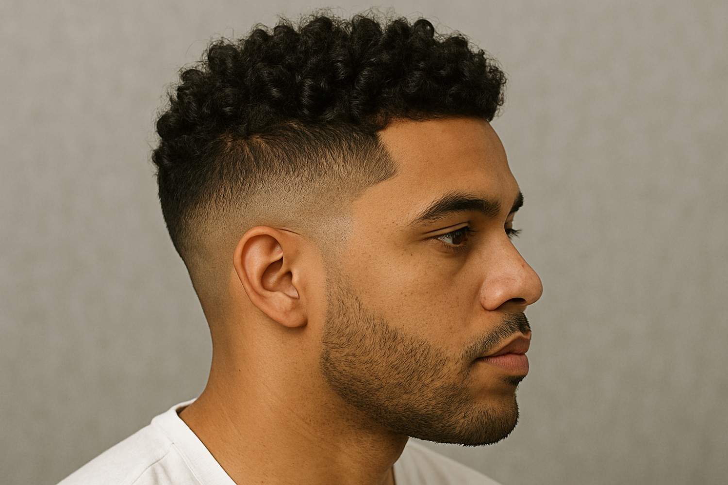 Curly Undercut haircut for culry hair men