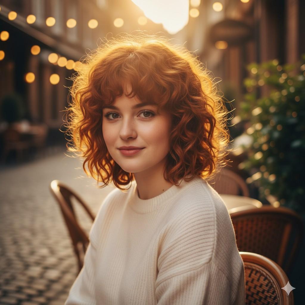 Curly shagwolf cut