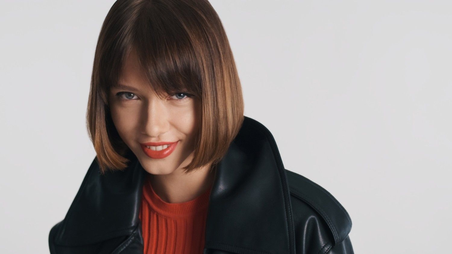 French Bob with a Deep Side Part