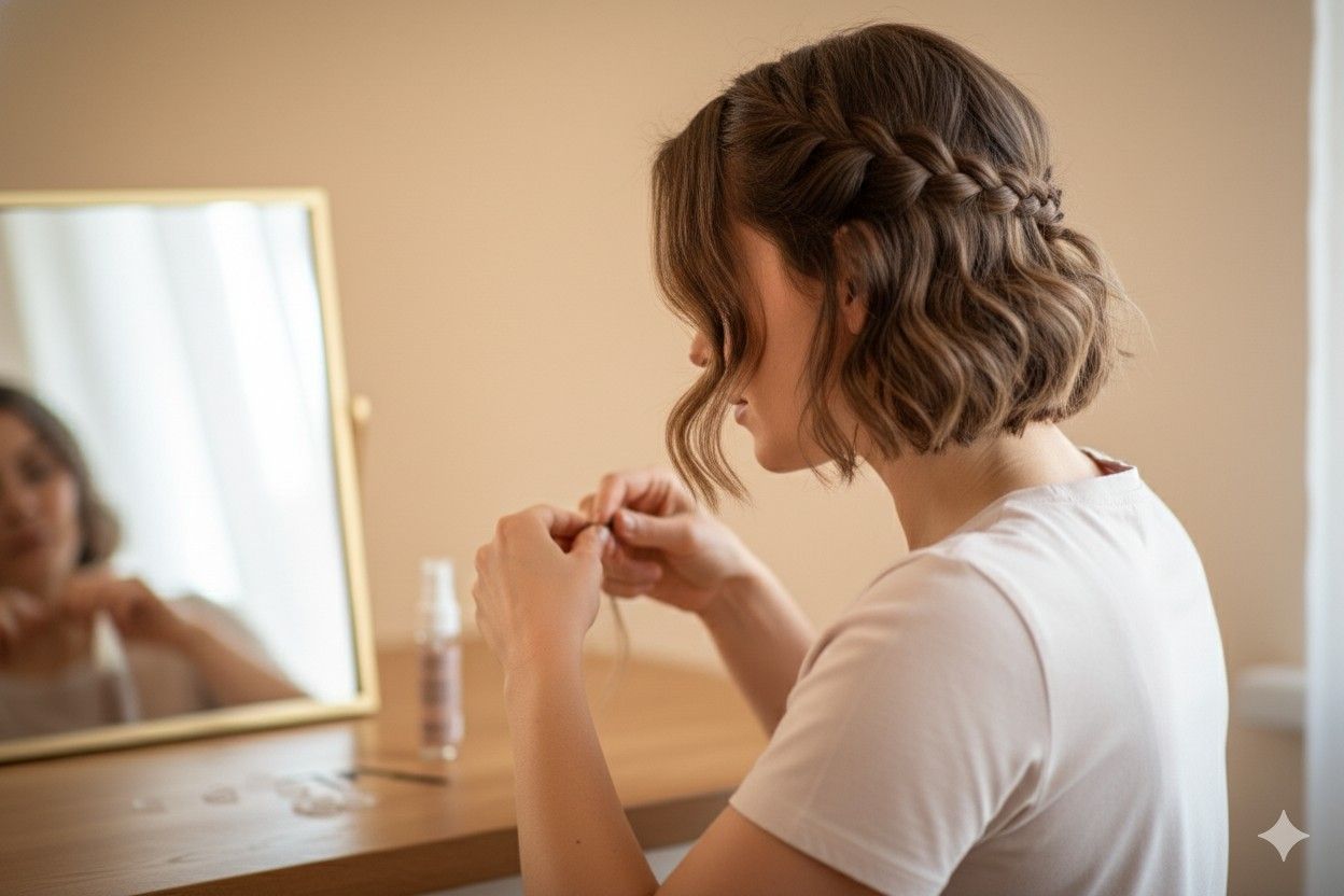 French Braid for Short Hair