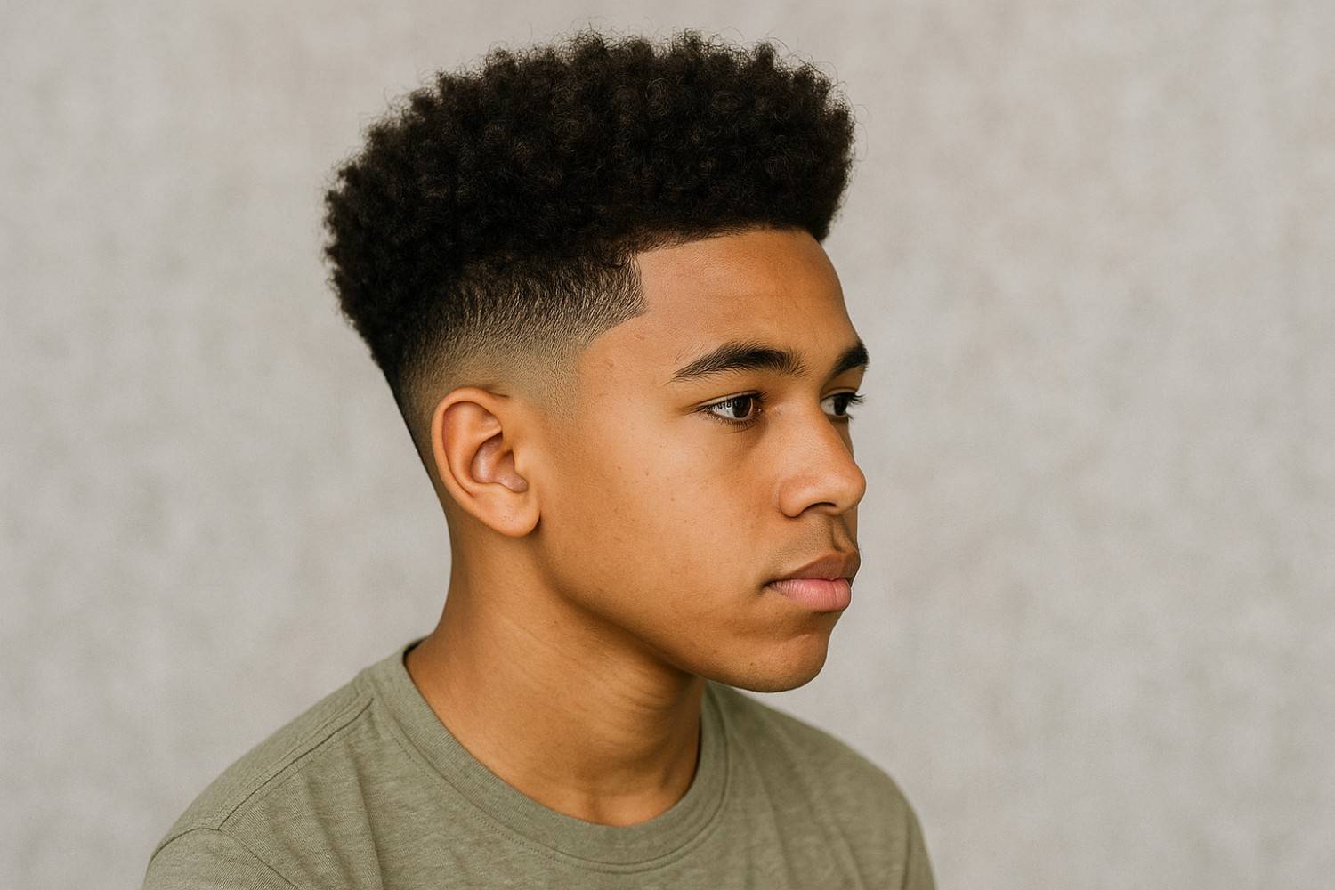 High-Top Fade with Curls