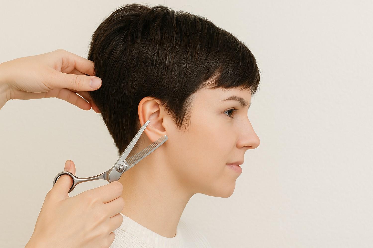 How to use thinning shears on short hair what’s the safe, step-by-step