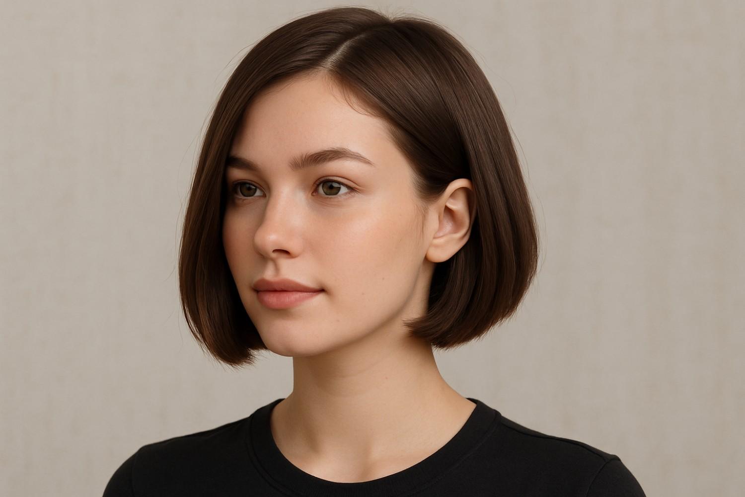 Jawline Bob haircut for teens