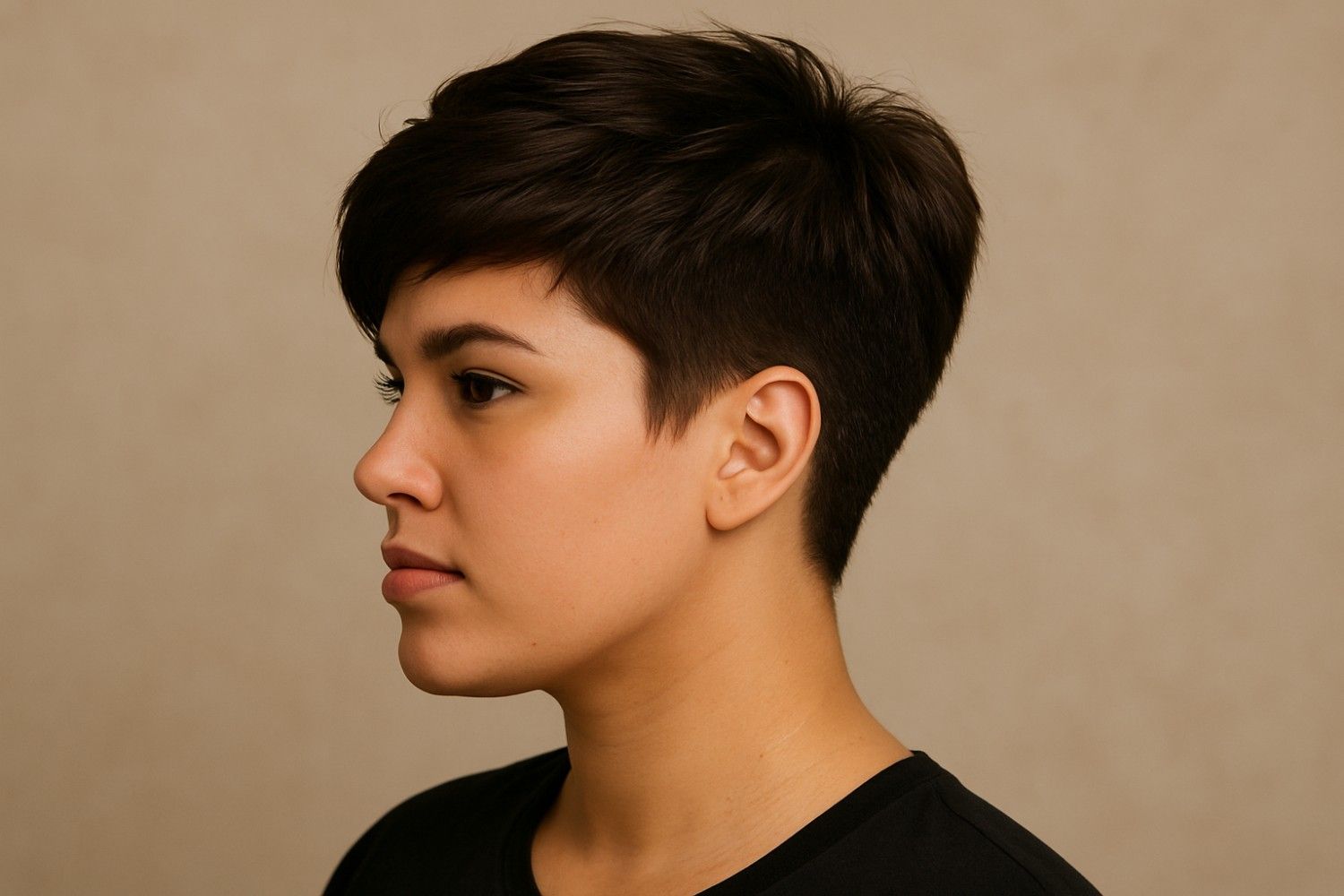 Pixie with Undercut Lightweight and Edgy