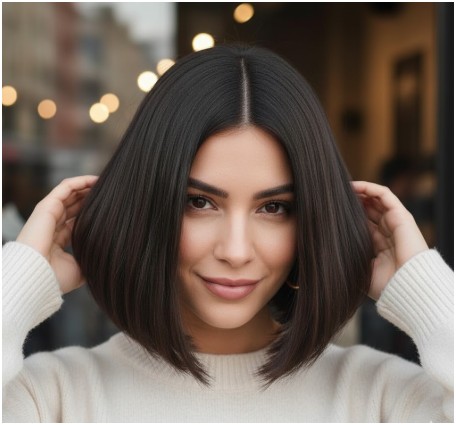 blunt bob- haircuts for thin hair to look thicker