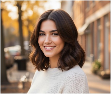 wavy lob- haircuts for thin hair to look thicker