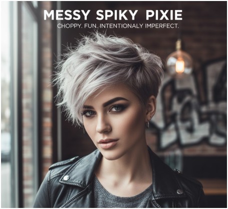 Messy Spiky Pixie- short spiky haircuts