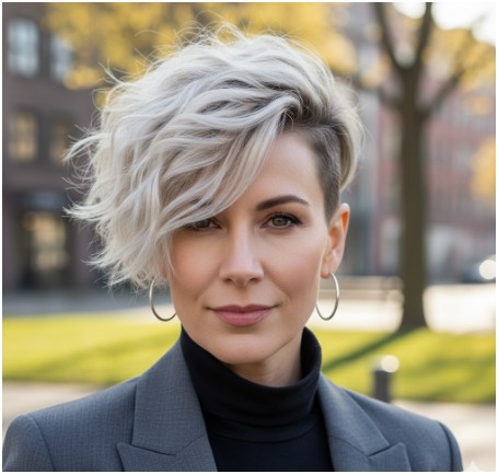 Undercut Pixie- short haircuts for women over 60 with fine hair