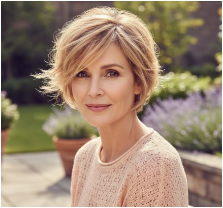 Feathered Pixie- short haircuts for women over 60 with fine hair