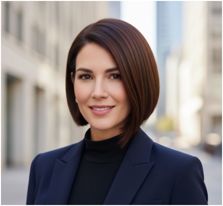 Angled Bob- short haircuts for women over 60 with fine hair