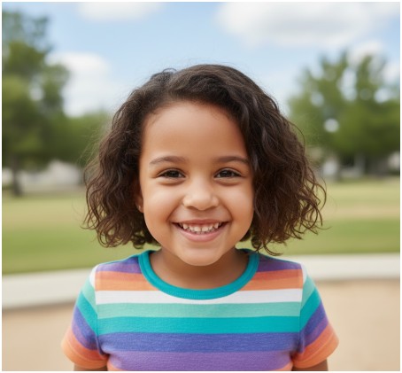 Curly Inverted Bob – Chic and Modern- little girl haircuts for curly hair