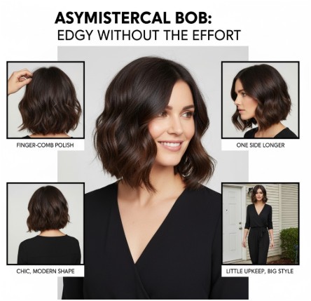Asymmetrical Bob: Edgy Without the Effort