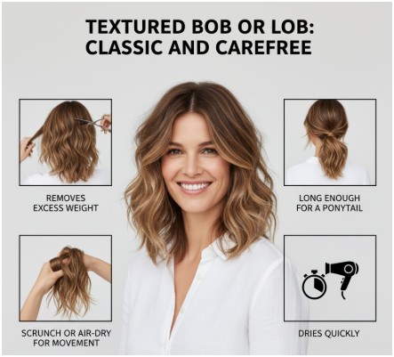Textured Bob or Lob: Classic and Carefree