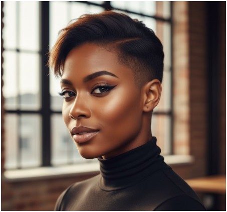 taper fade- short haircuts for black women shaved on sides