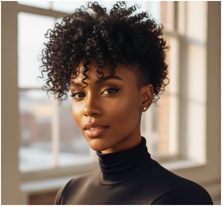 burst fade- short haircuts for black women shaved on sides