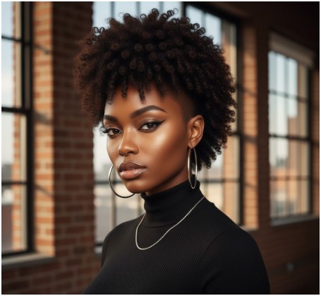 twisted mohawk- short haircuts for black women shaved on sides