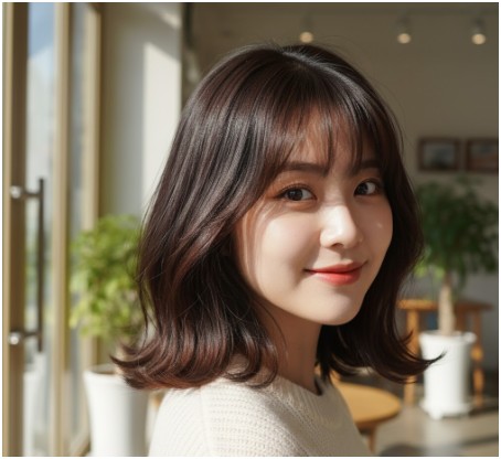Layered Bob with Curtain Bangs: Effortless Movement