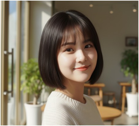 Short Hime Cut: Slimming and Sophisticated
