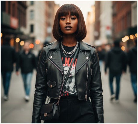 bobs with bangs- short haircut for black women