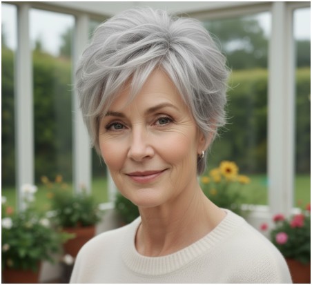 Choppy Pixie- very short pixie cuts for older woman