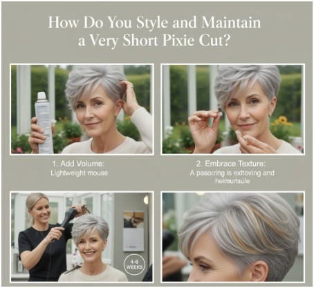How Do You Style and Maintain a Very Short Pixie Cut?