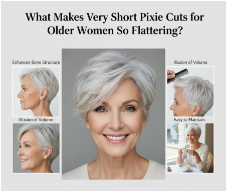 What Makes Very Short Pixie Cuts for Older Women So Flattering?
