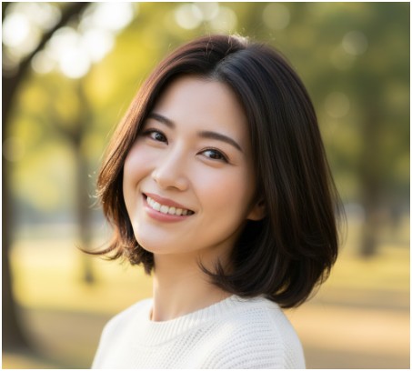a layered bob- short haircuts asian