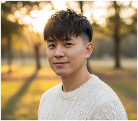 textured fringe with a low taper fade