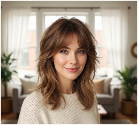 Shag with Curtain Bangs