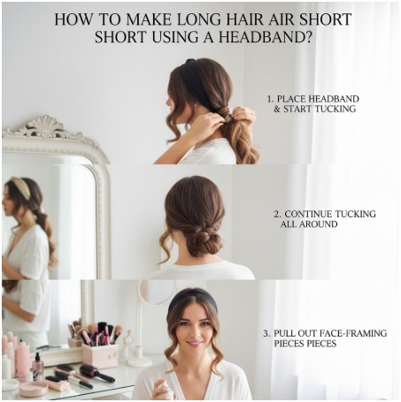 How to Make Long Hair Look Short Using a Headband?