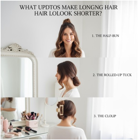 What Updos Make Long Hair Look Shorter?