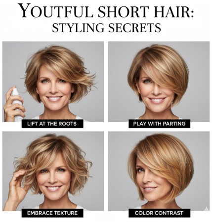 What Styling Tricks Make Short Hair Look More Youthful?