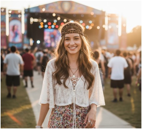 bohemian placement-how to wear a headband with short hair