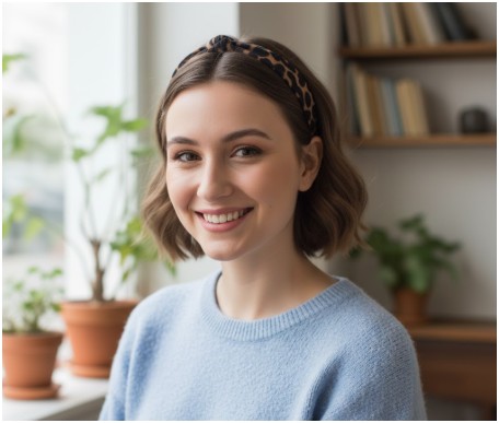 vintage half-tuck- how to wear a headband with short hair