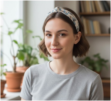 go with soft knotted bands or patterned wraps
