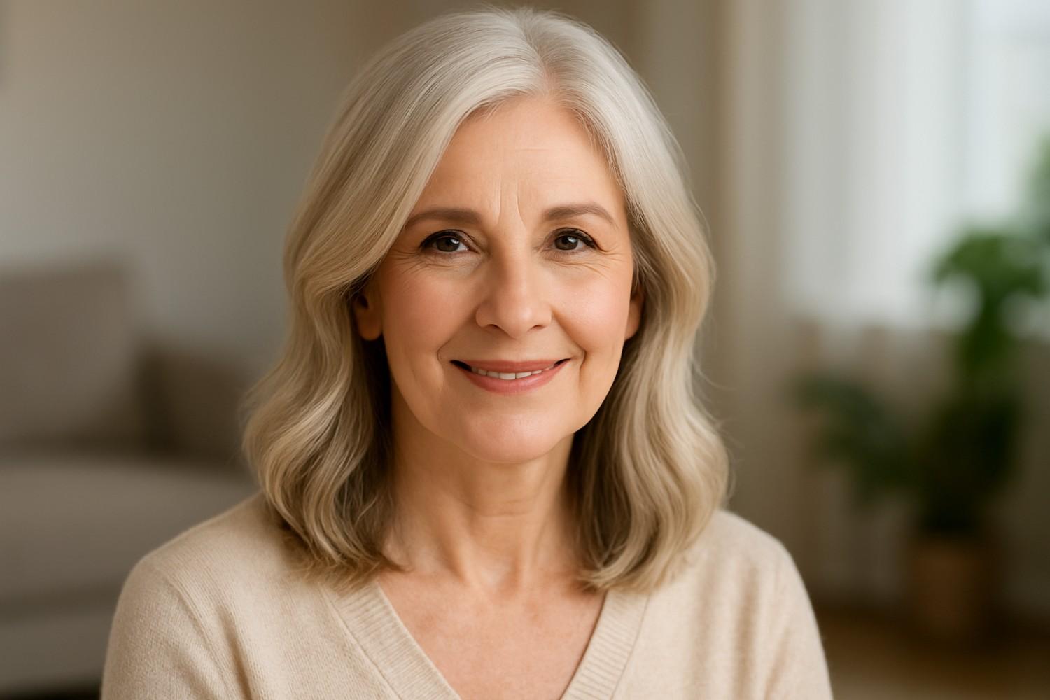 Shoulder-Length Waves for women over 50