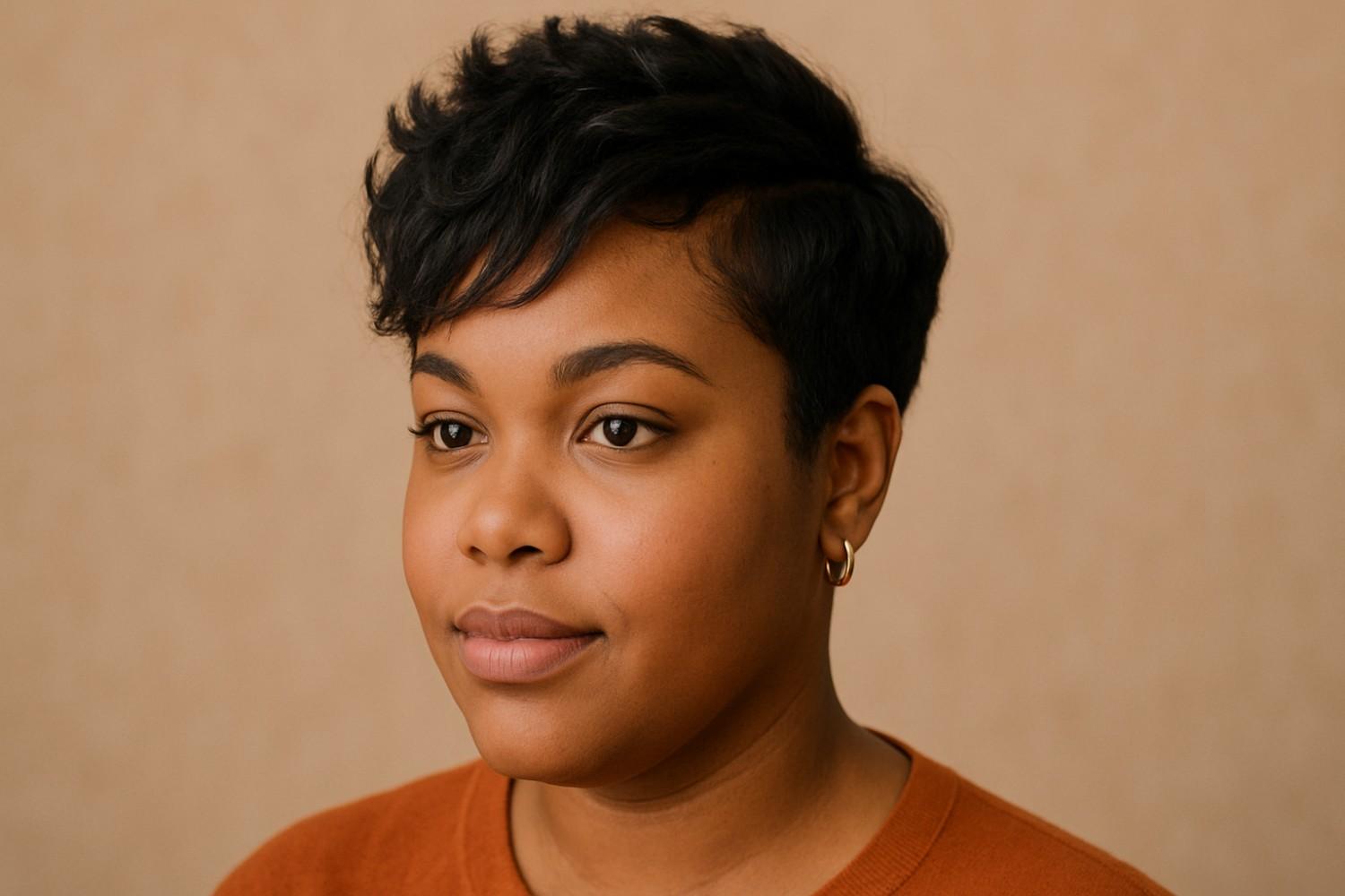 Side-Swept Pixie haircut