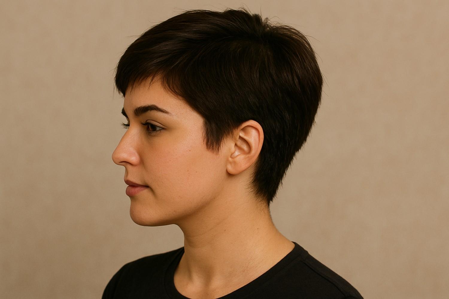 Tapered Pixie Sleek and Polished With Minimal Effort