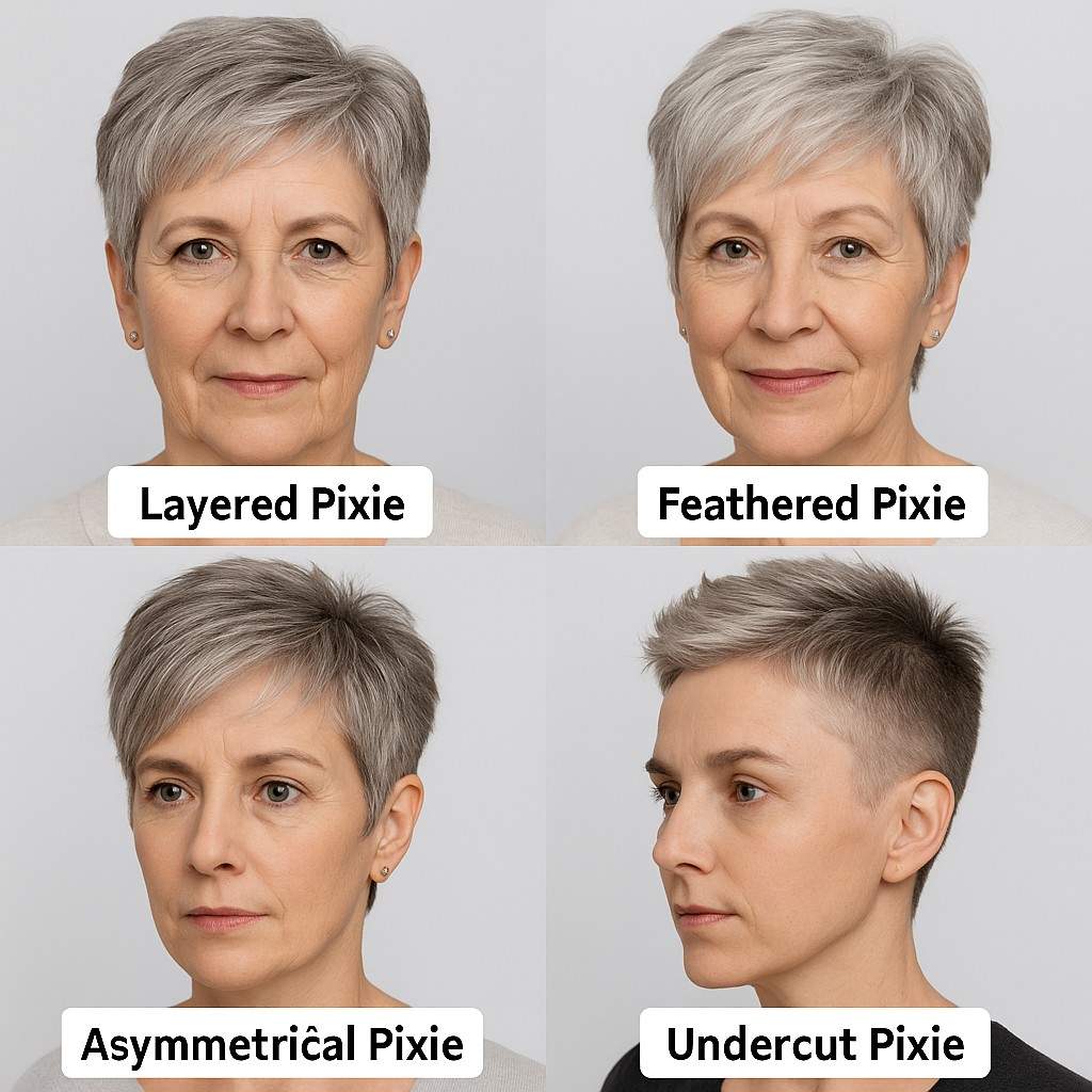 Top Short Pixie Haircuts for Elderly Woman