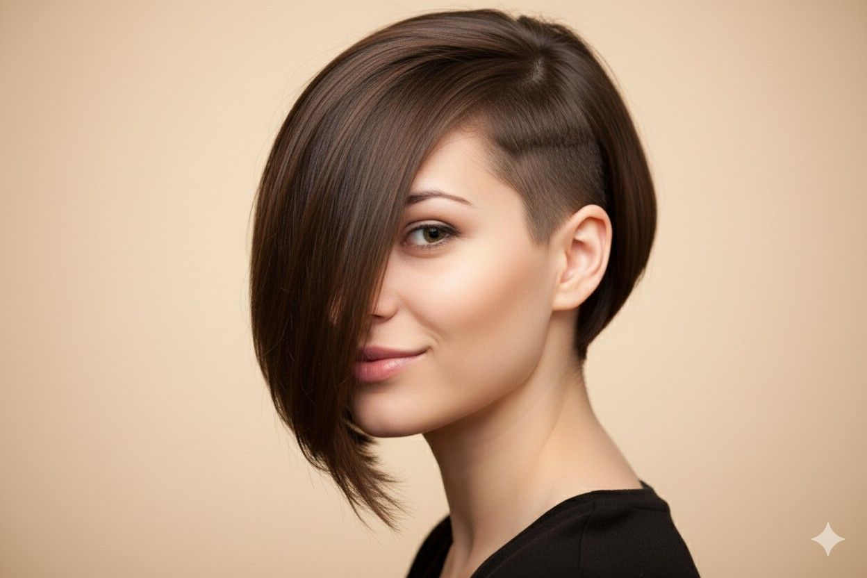 Undercut Asymmetrical Bob