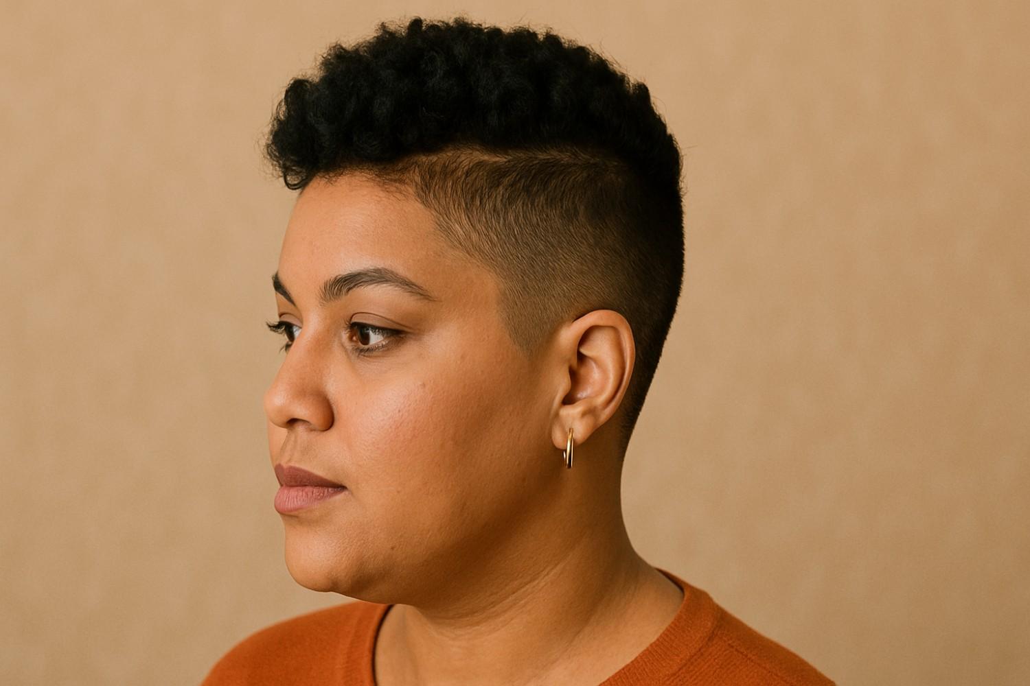 Undercut Pixie haircut for round faces