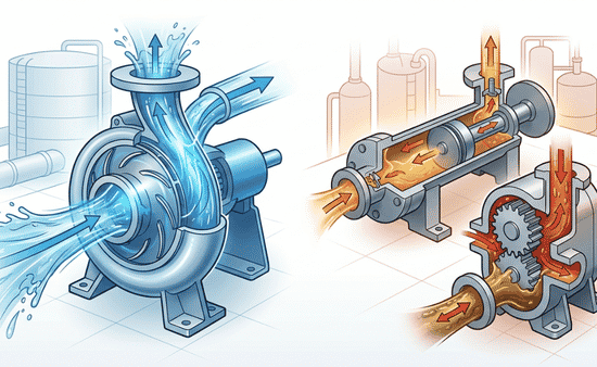 Centrifugal vs. Positive Displacement Pumps